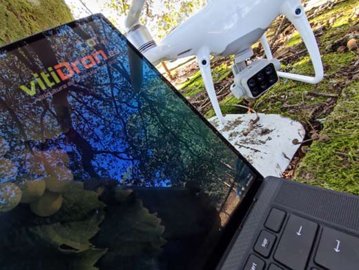 Tecnovino drones viñedos Vitidron software y hardware