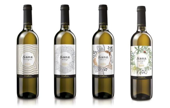 Tecnovino - cuatro vinos blancos de Vinos Sanz botellas