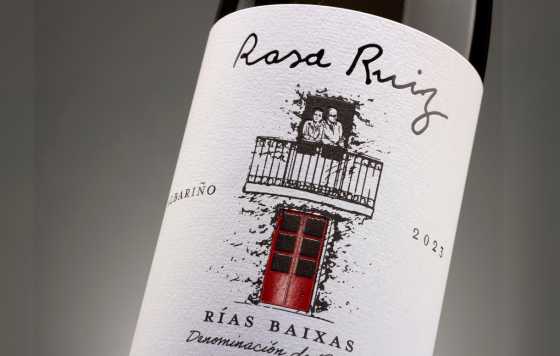 Tecnovino- etiqueta del vino Rosa Ruiz 2023 de Bodegas Santiago Ruiz