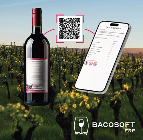 Tecnovino- Bacosoft ERP de Isagri gestión de bodega etiquetado QR